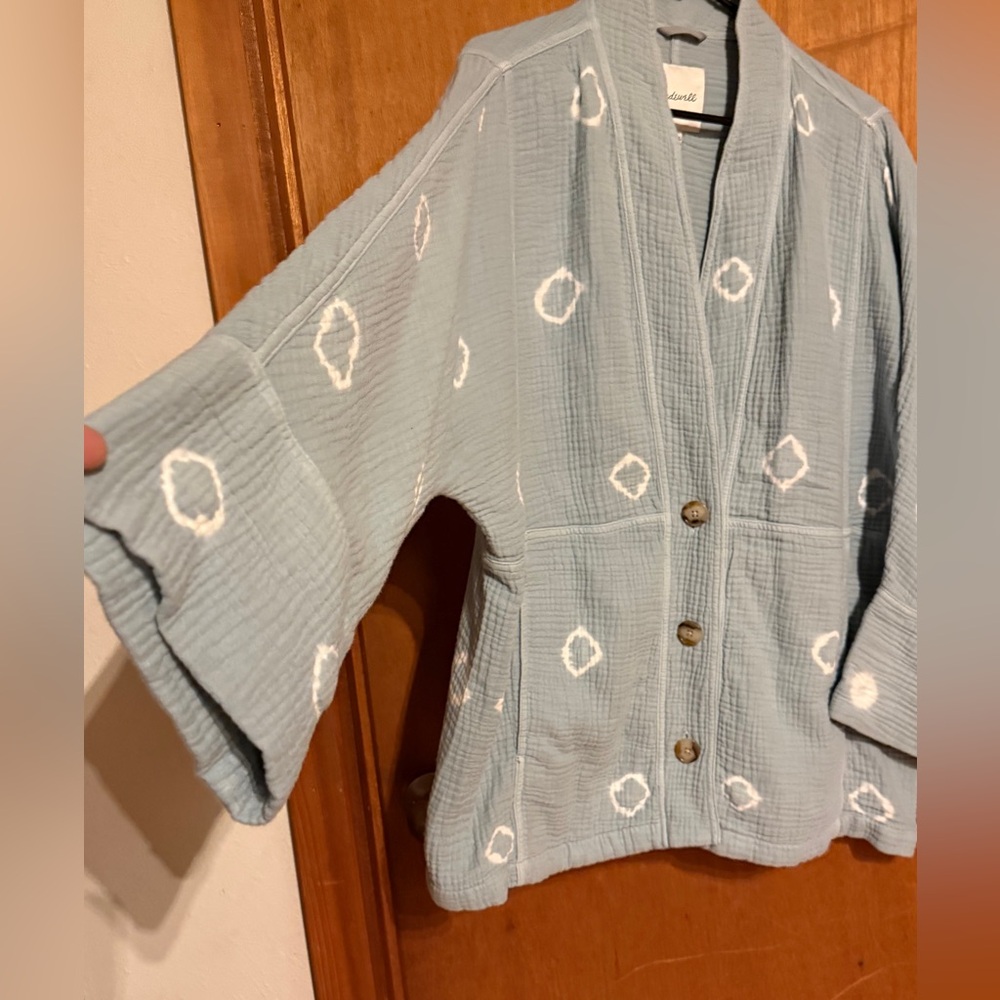 Madewell Shibori Lightspun Seamed Robe Jacket Cardigan NWOT - Picture 7 of 12